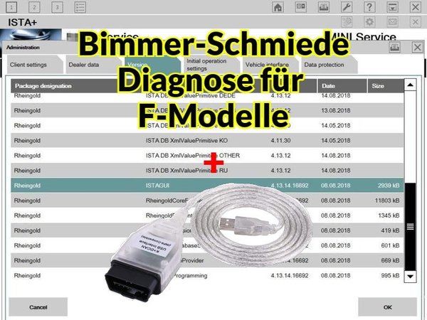 Diagnose Programm F/G-Modelle mit USB Kabel